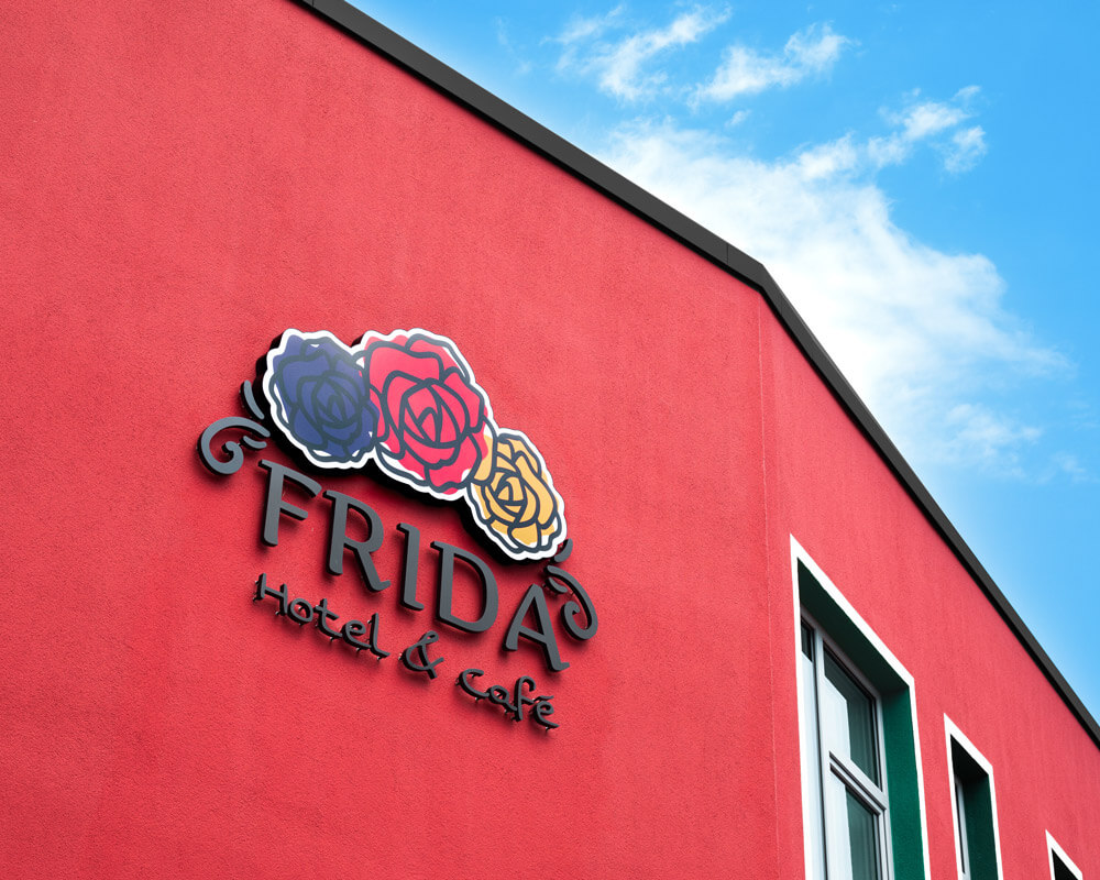 Frida Hotel & Café Außenansicht Schild